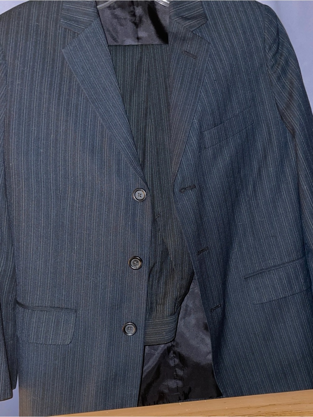 Calvin Klein Navy Pinstripe Kids Suit Jacket